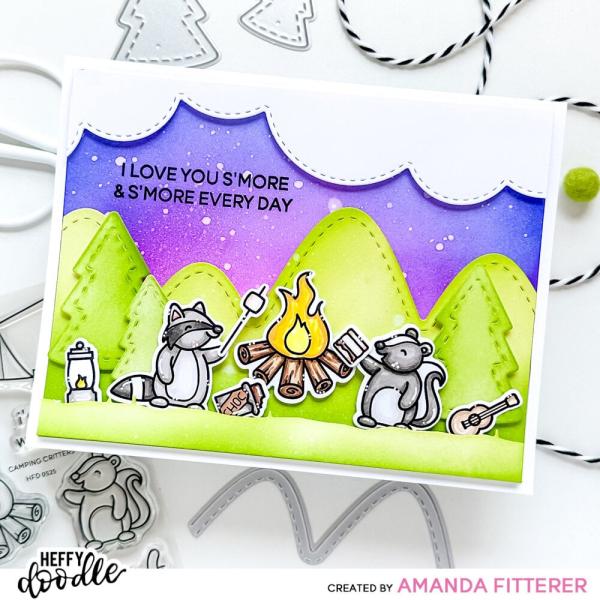 Heffy Doodle - Stempelset "Camping Critters" Clear Stamps 