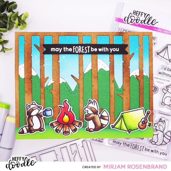 Heffy Doodle - Stempelset "Camping Critters" Clear Stamps 