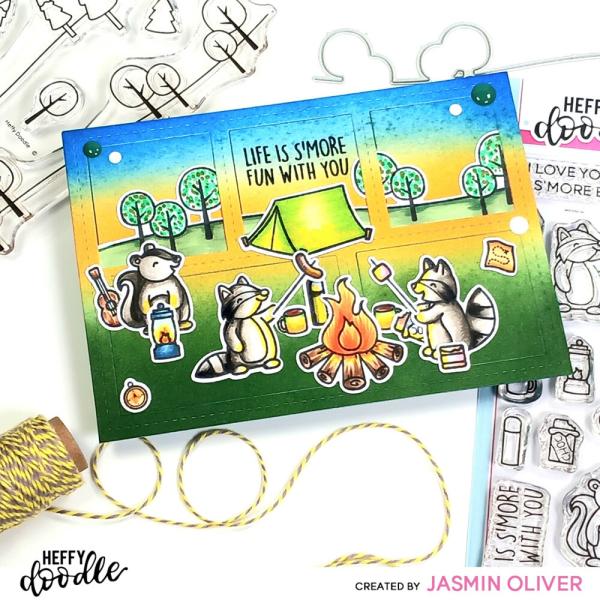 Heffy Doodle - Stempelset "Camping Critters" Clear Stamps 