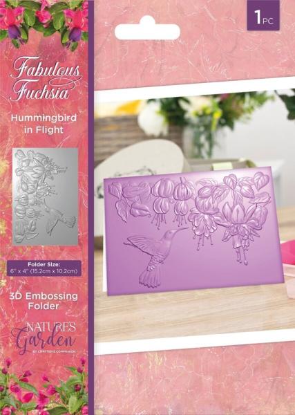 Crafters Companion - Prägefolder "Hummingbird in Flight" 3D Embossingfolder