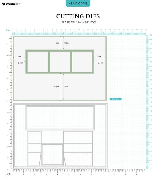 Studio Light - Stanzschablone "Trio Flip Card" Dies