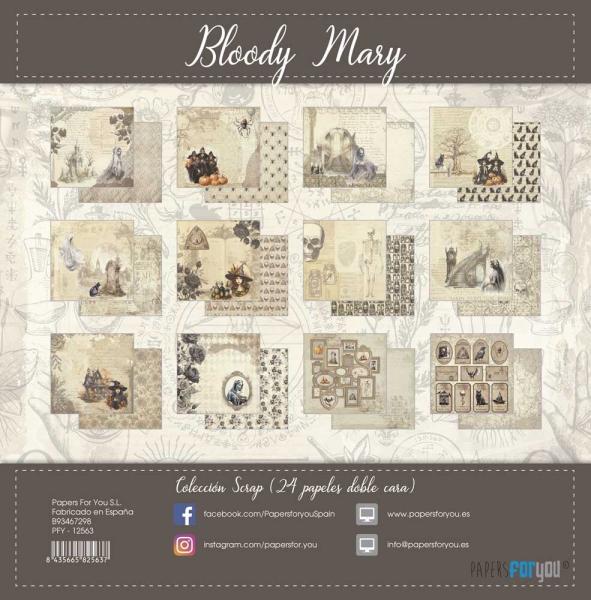 Papers For You - Designpapier "Bloody Mary" Scrap Paper Pack 8x8 Inch - 24 Bogen