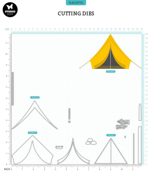 Studio Light - Stanzschablone "Camping Tent" Dies