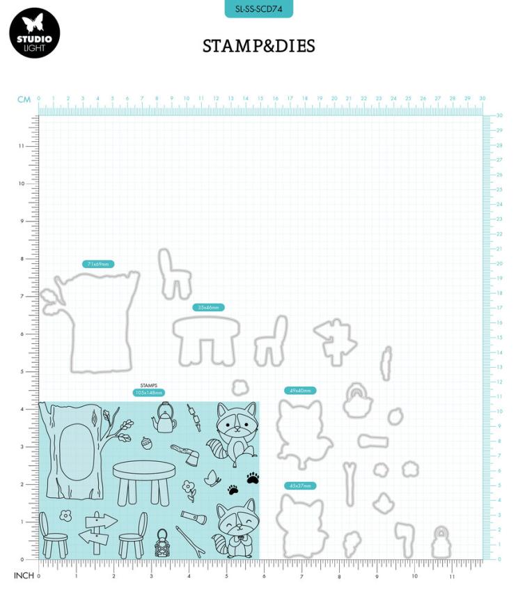 Studio Light - Stempel & Stanzschablone "Outdoorsy" Stamp & Dies