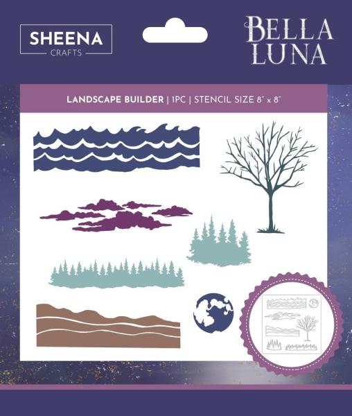 Crafters Companion - Schablone "Landscape Builder" Stencil