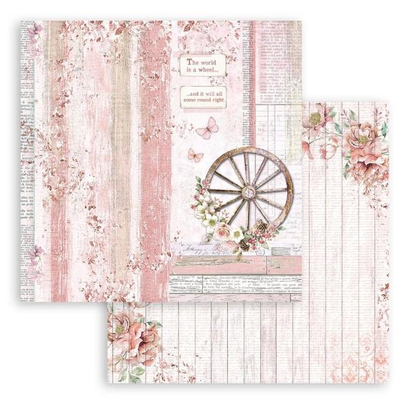 Stamperia - Designpapier "Roseland" Paper Pack 8x8 Inch - 10 Bogen