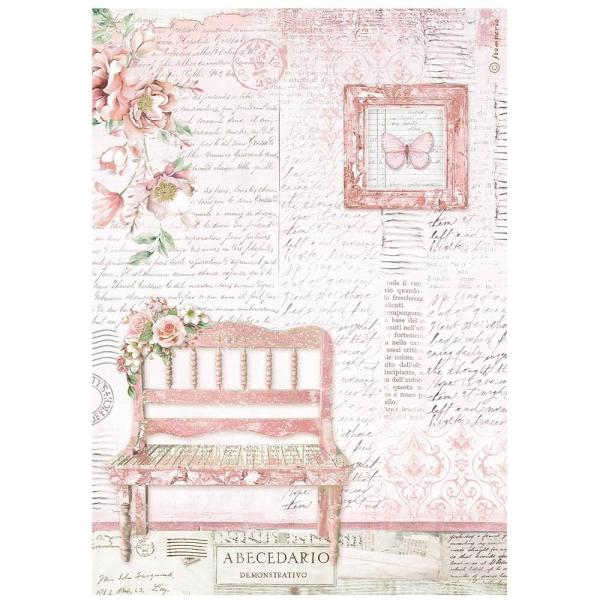 Stamperia - Decopatch Papier "Bench" Decoupage A4 - 6 Bogen  