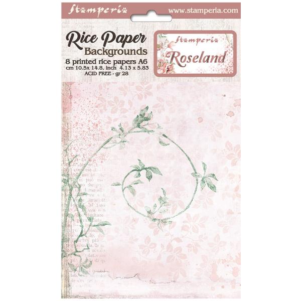 Stamperia - Decopatch Papier "Backgrounds" Decoupage A6 - 8 Bogen  