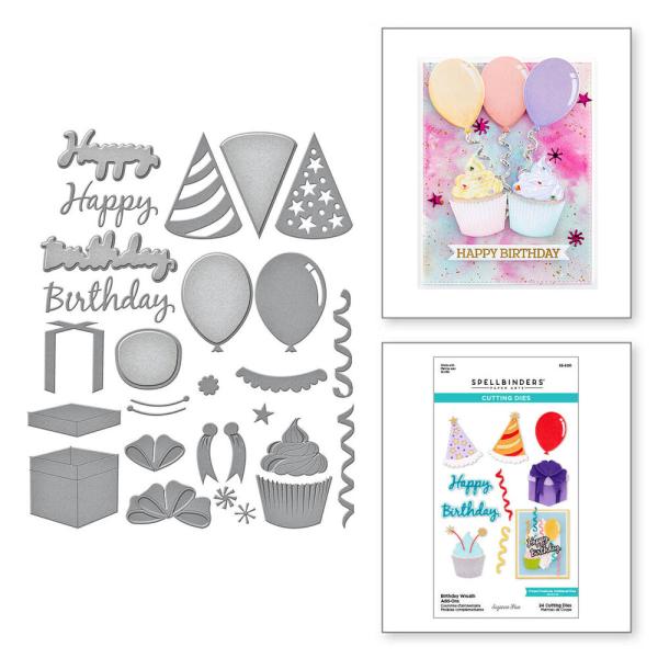 Spellbinders - Stanzschablone "Birthday Wreath Add-Ons" Dies