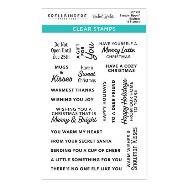 Spellbinders - Stempelset "Santa’s Sippin’ Sayings" Clear Stamps