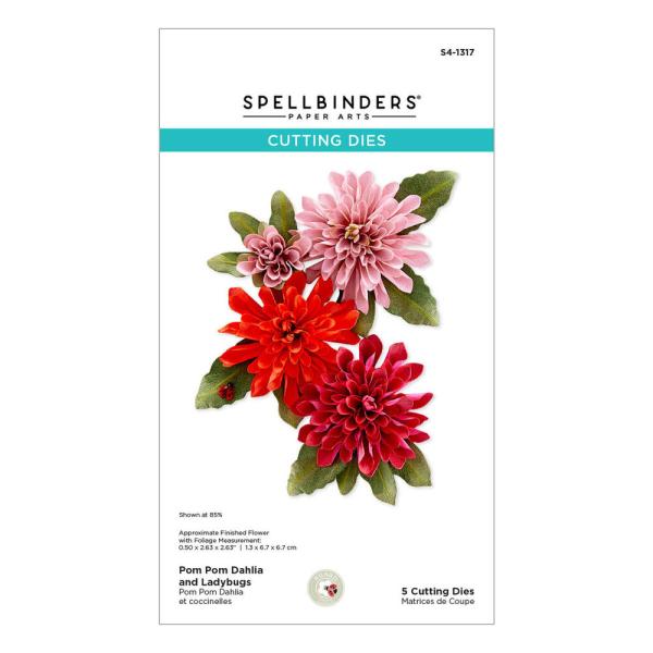 Spellbinders - Stanzschablone "Pom Pom Dahlia and Ladybugs" Dies