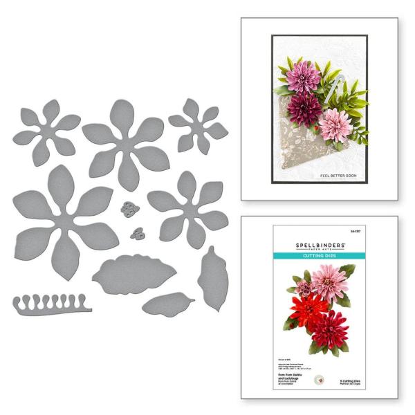 Spellbinders - Stanzschablone "Pom Pom Dahlia and Ladybugs" Dies