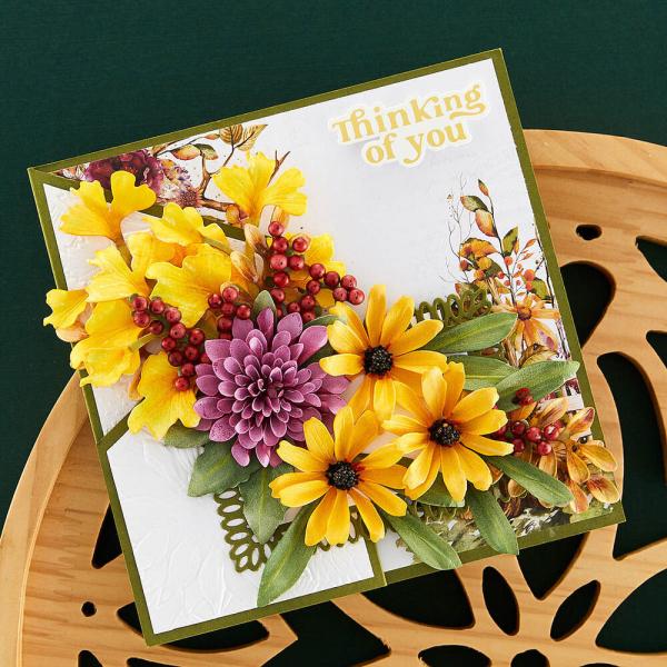 Spellbinders - Stanzschablone "Pom Pom Dahlia and Ladybugs" Dies