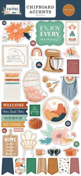 Carta Bella - Chipboard Sticker 6x13 Inch "At Home"