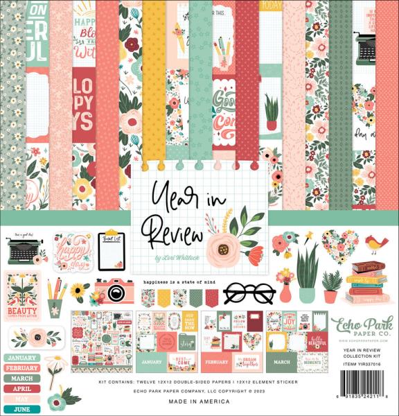 Echo Park - Designpapier "Year In Review" Collection Kit 12x12 Inch - 12 Bogen