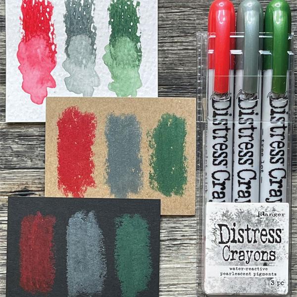 Ranger - Stifte "Holiday Pearlescent Nr. 1" Distress Pearls Crayons Design by Tim Holtz