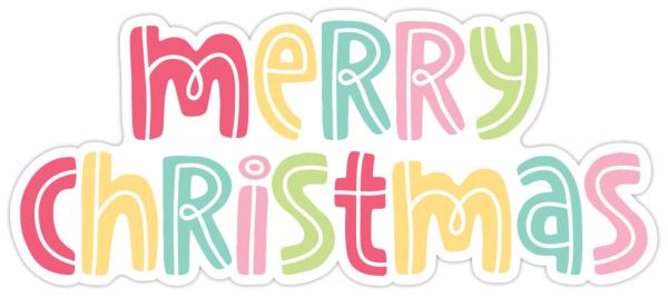 Doodlebug Design - Aufkleber "Merry Christmas" Doodle Sticker