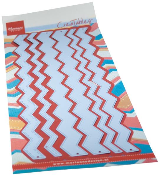 Marianne Design - Präge- und Stanzschablone "Zig Zag Strips" Creatables Dies