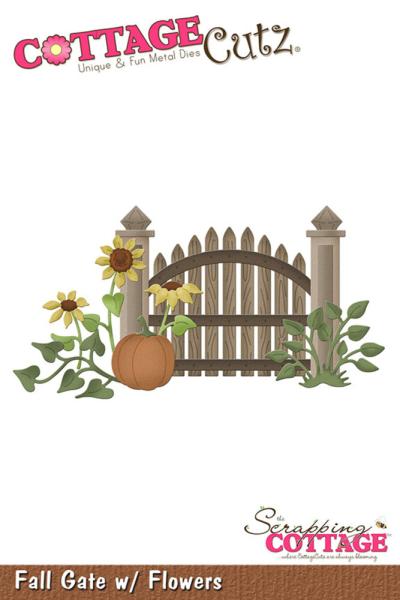 Scrapping Cottage - Stanzschablone "Fall Gate w/ Flowers" Dies