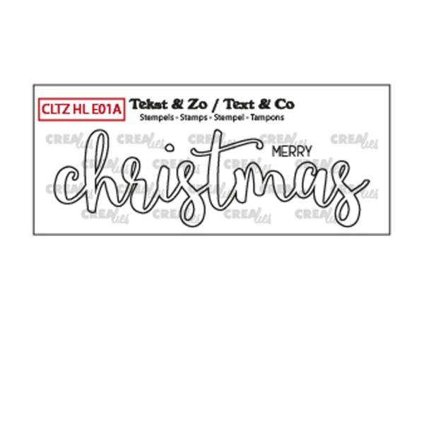 Crealies - Stempel "Merry christmas" Clear stamps