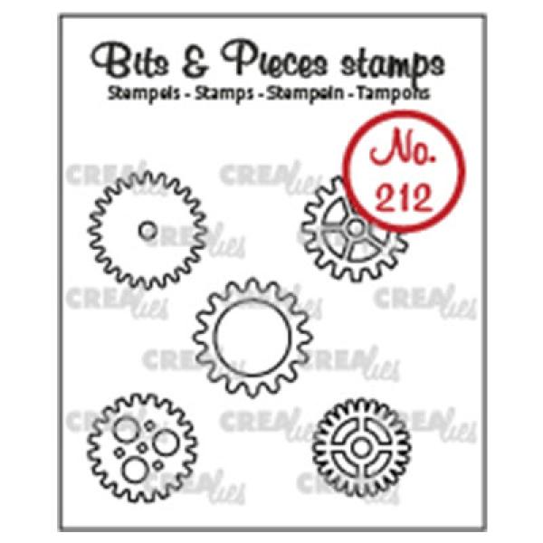 Crealies - Stempelset "Zahnräder klein" Clear stamps