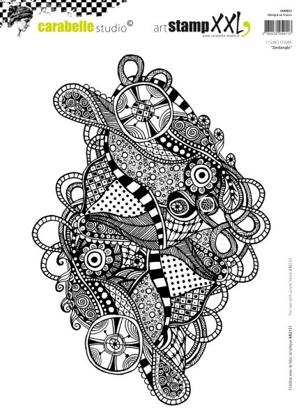 Carabelle Studio - Gummistempel "Zentangle" Cling Stamp Art XXL 