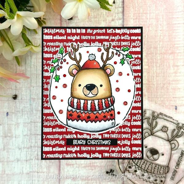 Picket Fence Studios - Stempelset "Beary Christmas to You" Clear stamps