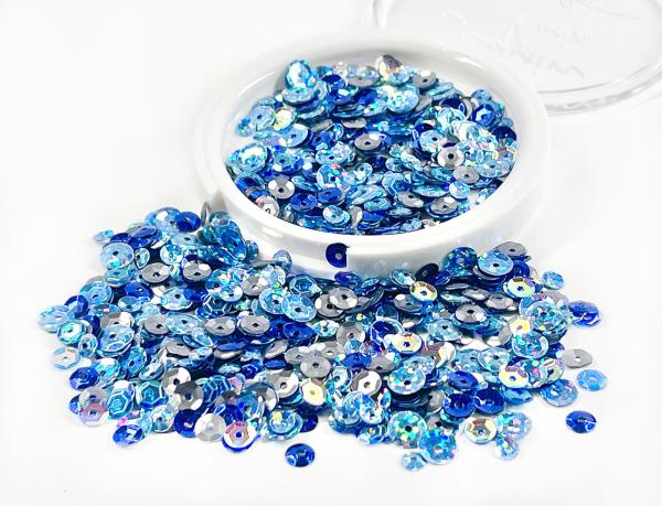 Picket Fence Studios - Pailletten - Streuteile "The Winter Blues" Sequin Mix