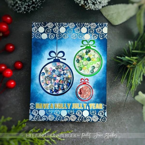 Picket Fence Studios - Pailletten - Streuteile "The Winter Blues" Sequin Mix