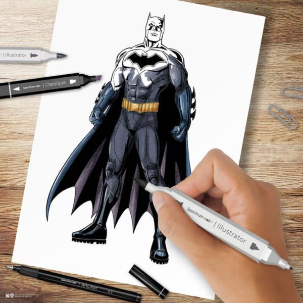 Spectrum Noir - Alkohoholmarker "Batman" Fan-Art Like a Pro Art Kit 