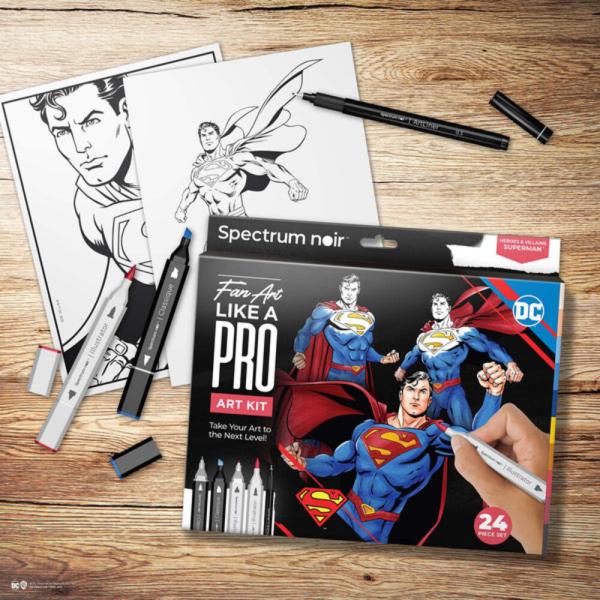 Spectrum Noir - Alkohoholmarker "Superman" Fan-Art Like a Pro Art Kit 