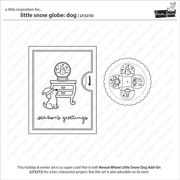 Lawn Fawn - Stempelset "Little Snow Globe: Dog" Clear Stamps