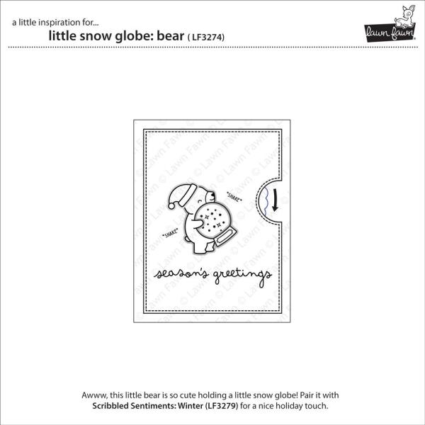 Lawn Fawn - Stempelset "Little Snow Globe: Bear" Clear Stamps