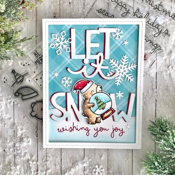 Lawn Fawn - Stempelset "Little Snow Globe: Bear" Clear Stamps