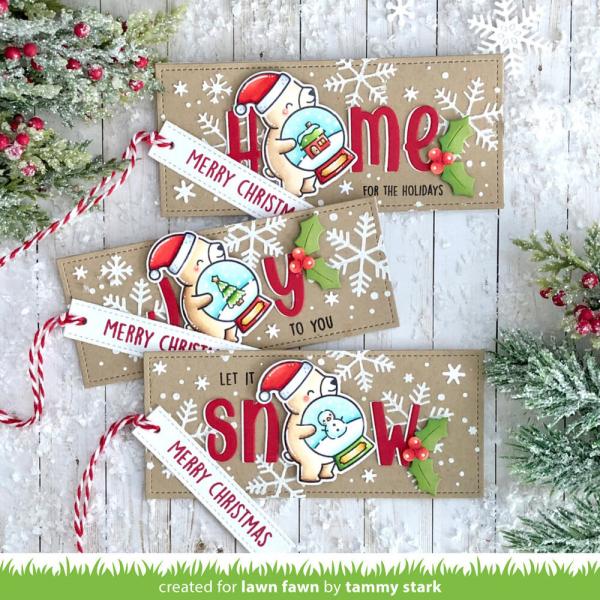 Lawn Fawn - Stempelset "Little Snow Globe: Bear" Clear Stamps