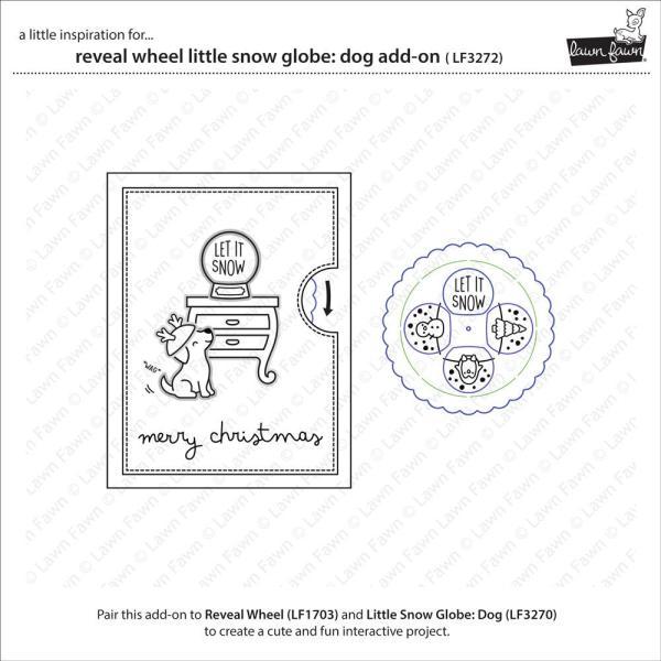 Lawn Fawn - Stanzschablone "Reveal Wheel Little Snow Globe: Dog" Add-on Die