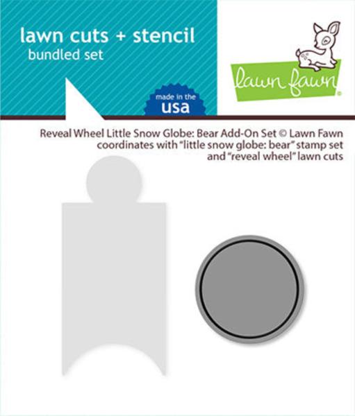 Lawn Fawn - Stanzschablone & Schablone "Reveal Wheel Little Snow Globe: Bear" Add-on Die & Stencil