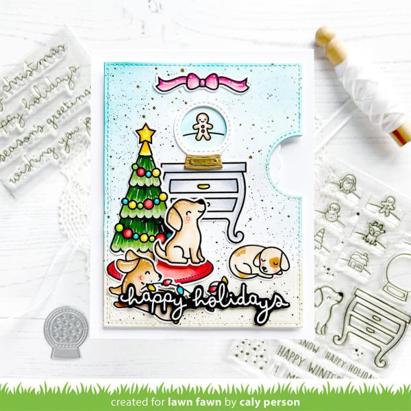 Lawn Fawn - Stempelset "Scribbled Sentiments: Winter" Clear Stamp