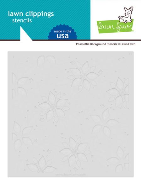 Lawn Fawn - Schablone "Poinsettia Background" Stencil