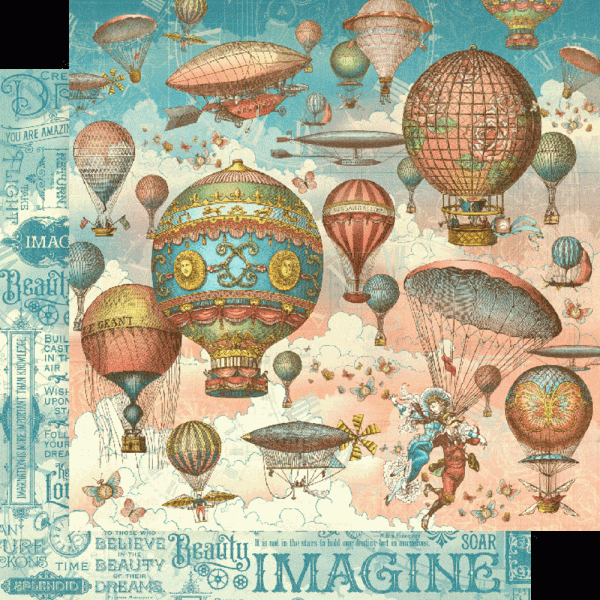 Graphic 45 - Designpapier "Imagine" Collection Pack 12x12 Inch - 24 Bogen