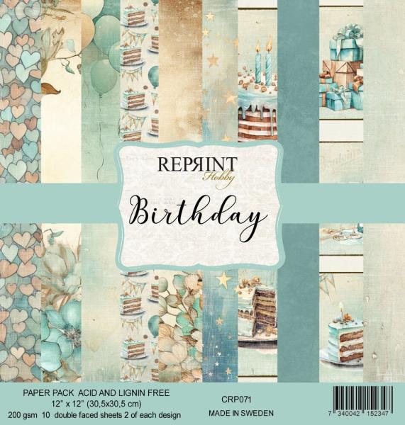 Reprint - Designpapier "Birthday" Paper Pack 12x12 Inch - 10 Bogen