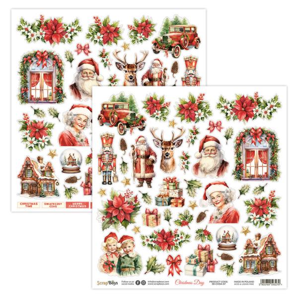 ScrapBoys - Designpapier "Christmas Day" Paper Pack 12x12 Inch - 12 Bogen