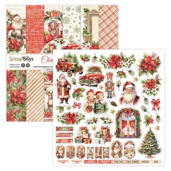 ScrapBoys - Designpapier "Christmas Day" Paper Pack 12x12 Inch - 12 Bogen