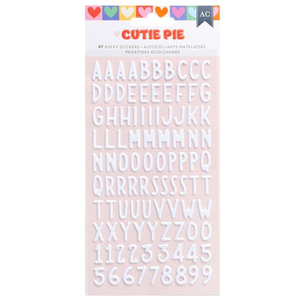 American Crafts - Aufkleber "Alphabet Matte" Puffy Sticker