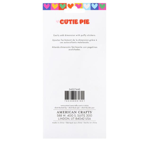 American Crafts - Aufkleber "Cutie Pie" Puffy Sticker