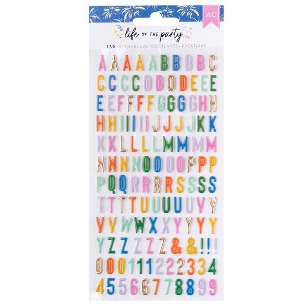 American Crafts - Aufkleber "Alpha" Puffy Sticker