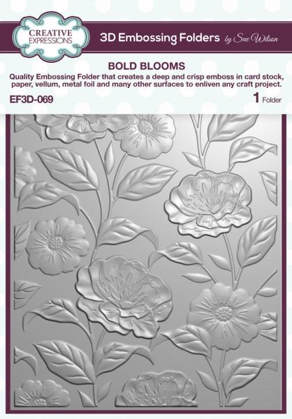 Creative Expressions - 3D Embossingfolder "Bold Blooms" Prägefolder Design by Sue Wilson