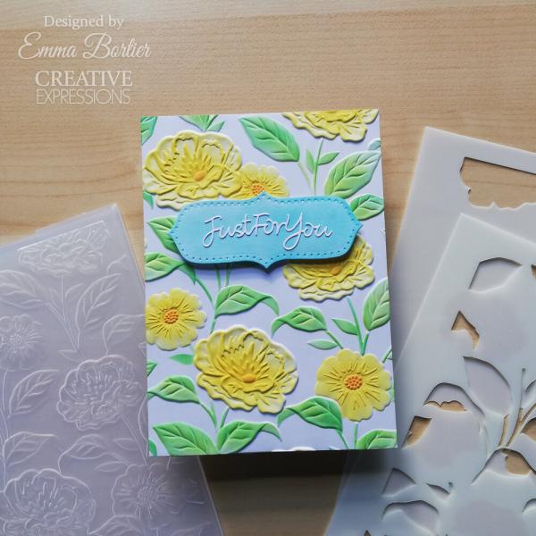 Creative Expressions - 3D Embossingfolder "Bold Blooms" Prägefolder Design by Sue Wilson