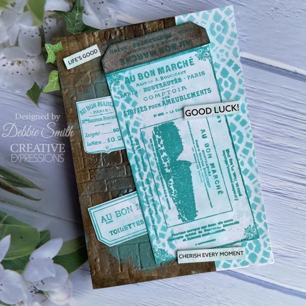 Creative Expressions - Schablone "Lace Crochet" Stencil Design by Taylor Made Journals