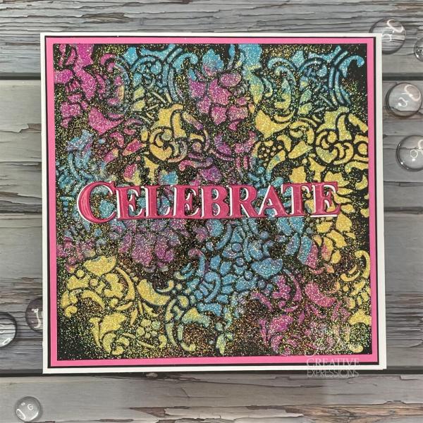 Creative Expressions - Schablone "Lace Fragment" Stencil Design by Taylor Made Journals